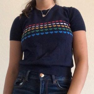 Rainbow heart Top